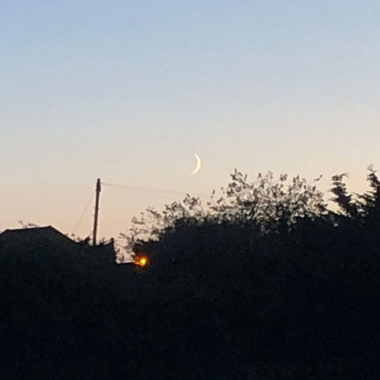 Fingernail Moon over East Anglia by Ben